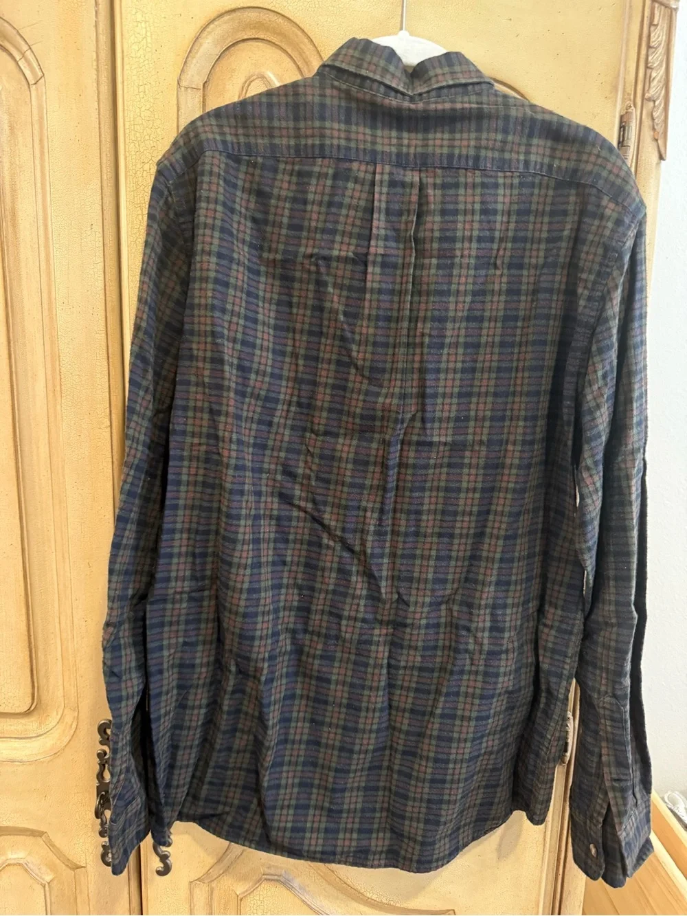 J. Crew Men's Blue and Green Plaid Button-Down Shirt
